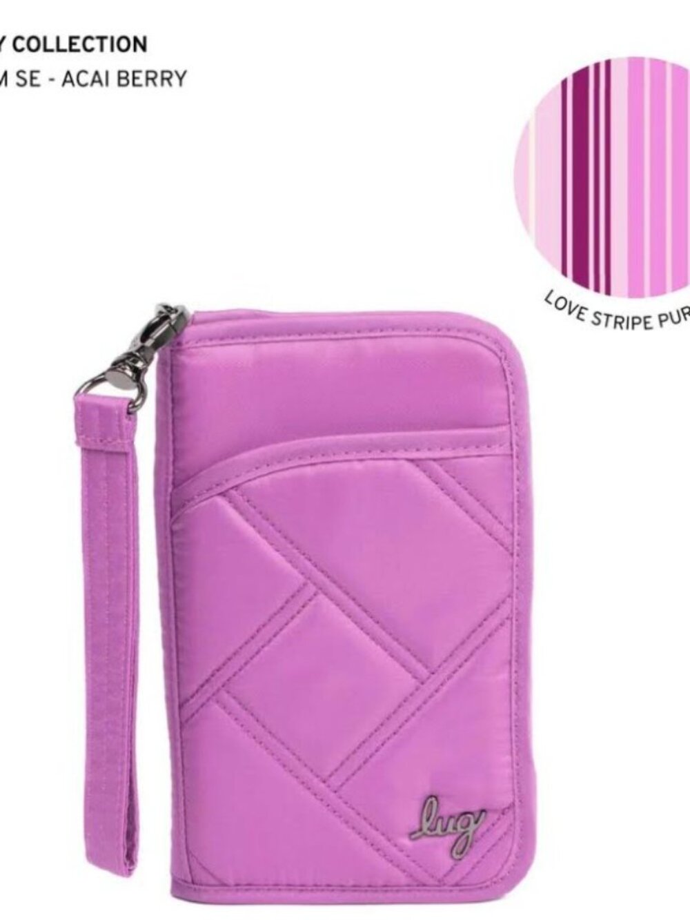 Lug Legacy Collection Tandem SE RFID Wallet Wristlet Acai Berry